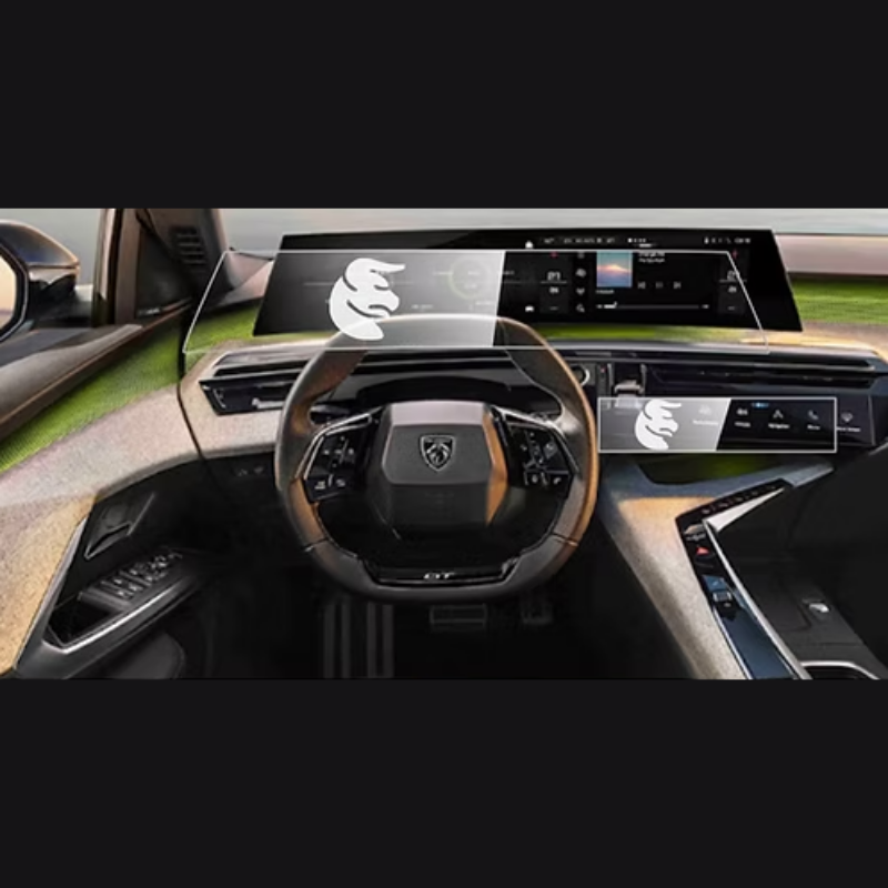 Peugeot e-5008 Multimedya ve Alt Kontrol Ünitesi Ekran Koruyucu Set (2 Parça) (2024-2025)
