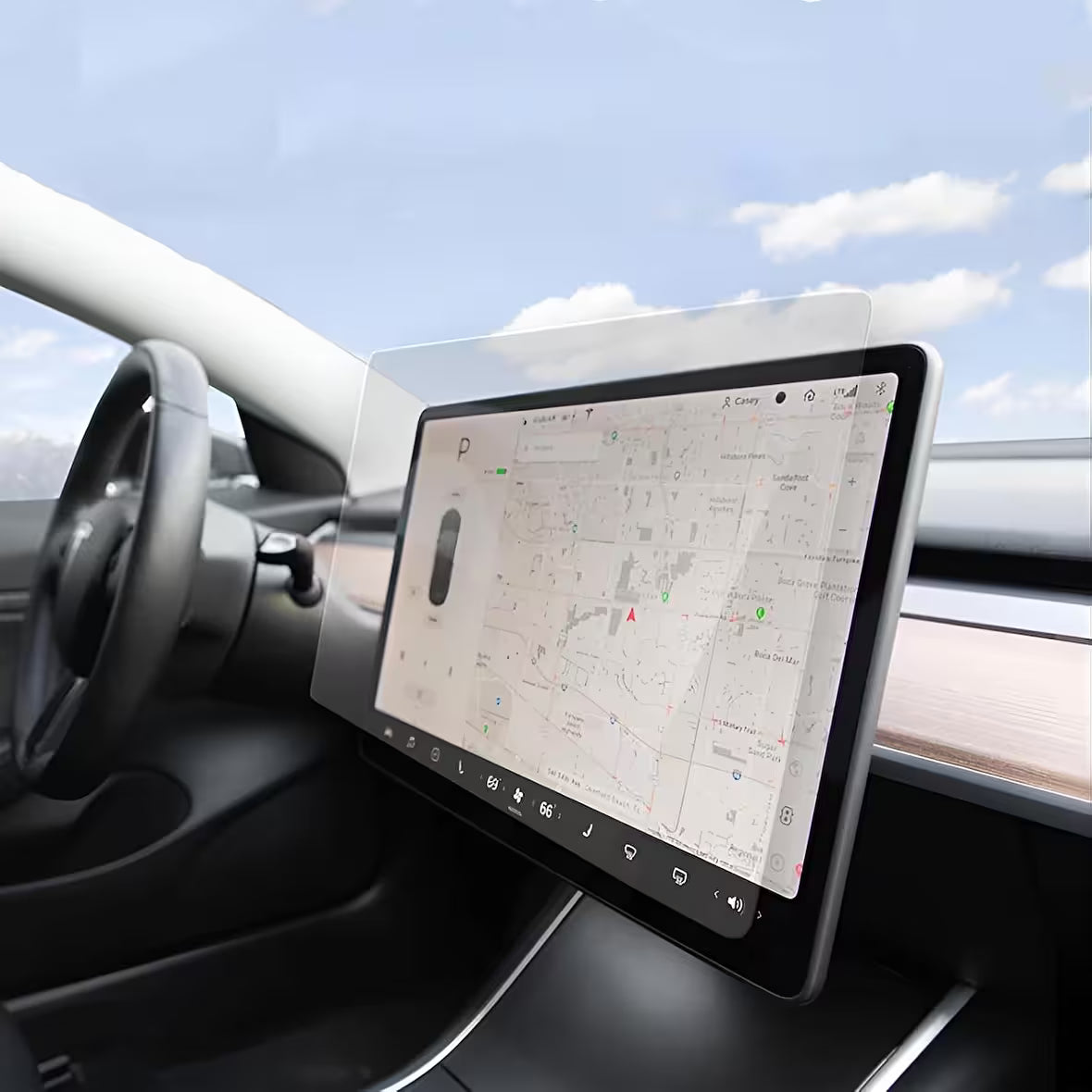 Tesla Model 3 - 15 inc Navigasyon Multimedya Uyumlu 9h Nano Ekran Koruyucu