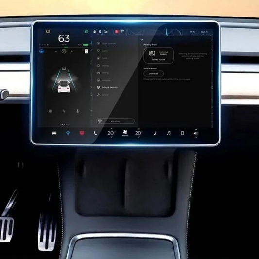 Tesla Model Y Ekran Koruyucu Araç Multimedya Temperli Cam Konsol Koruyucu
