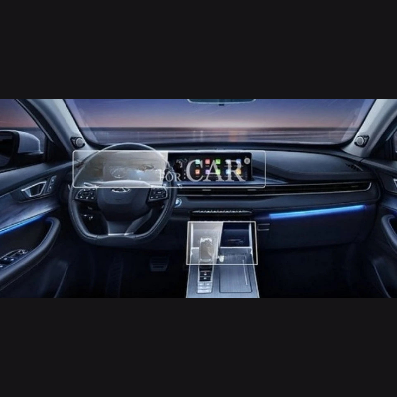 Chery Tiggo 7 Pro Avantgarde Multimedya Ekranı ve Klima Kontrol Ünitesi Ekran Koruyucu Set (2 Parça) (2023-2024)