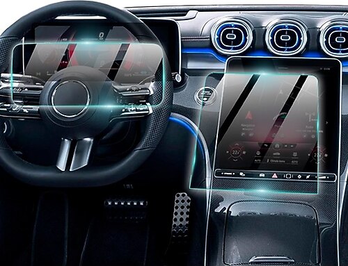 Mercedes C Serisi Multimedya ve Gösterge Ekran Koruyucu SET 2 Parça