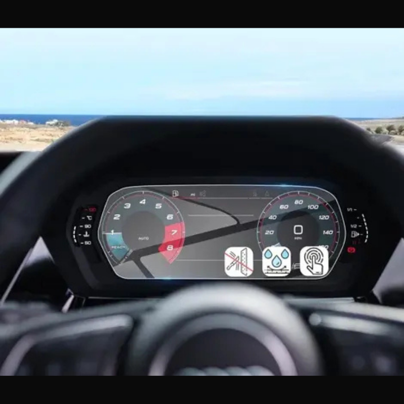 Audi A3 Gösterge ve Multimedya Ekran Koruyucu Set 2 Parça (2021-2024)