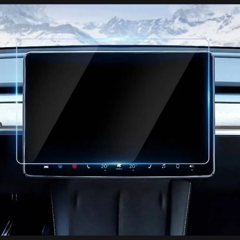 Tesla Model X Ekran Koruyucu Araç Multimedya Temperli Cam