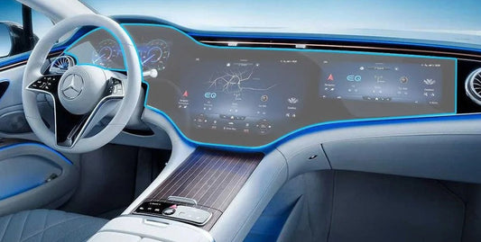 Mercedes EQS Heritage Edition Multimedya, Gösterge Ekranı, Arka TV ekranı(2adet) ve Arka Tablet Ekran Koruyucu (4 Parça) (2025)