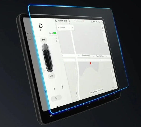 Tesla Model Y Ekran Koruyucu Araç Multimedya Temperli Cam Konsol Koruyucu